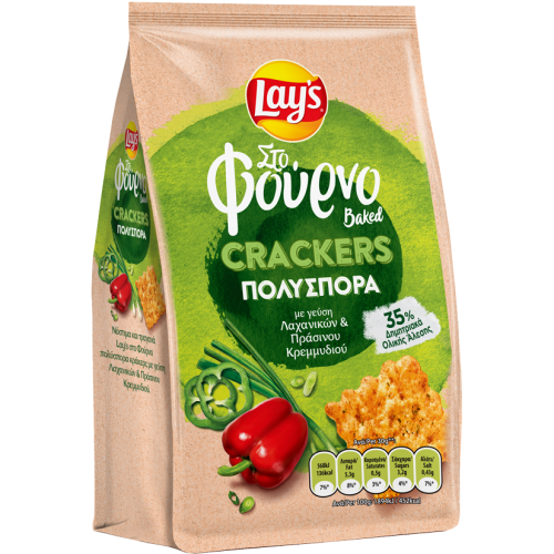 LAYS CRAKERS ΠΟΛΥΣΠΟΡΑ ΛΑΧΑΝΙΚΩΝ-ΚΡΕΜ