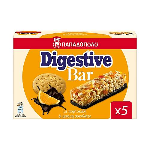 DΙGESTIVE BAR ΠΟΡΤOΚΑΛΙ-ΣΟΚΟΛΑΤΑ (28Χ5)