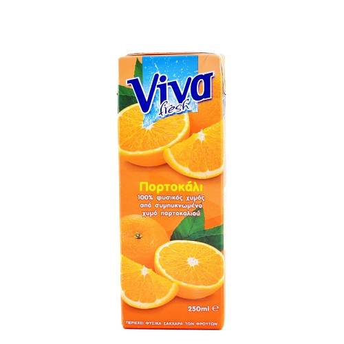 VIVA FRESH ΦΥΣΙΚΟΣ ΧΥΜΟΣ ΠΟΡΤΟΚΑΛΙ 250ML