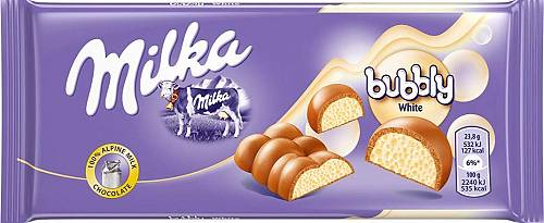 MILKA BUBBLY WHITE 100GR
