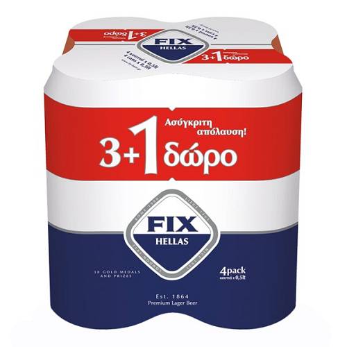 FIX ΜΠΥΡΑ ΚΟΥΤΙ 500ML (3+1ΔΩΡΟ)
