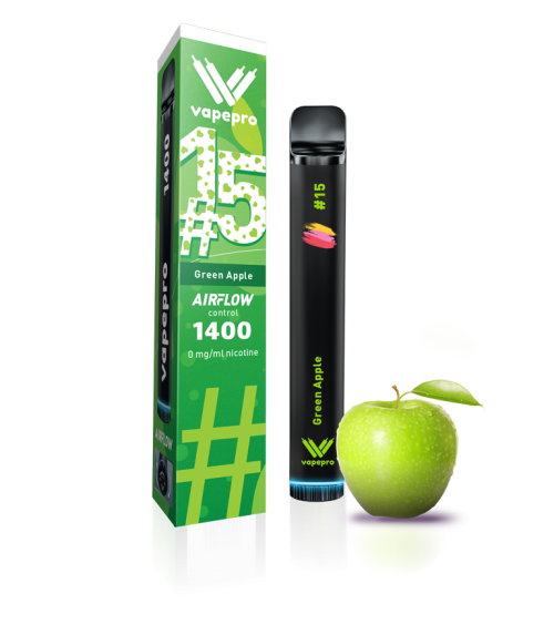 VAPE 1400 PUFFS GREEN APPLE Ν15