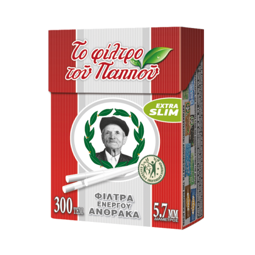 ΦΙΛΤΡΟ EXTRA SLIM 5.7mm 300Τ ΜΕ ΑΝΘΡΑΚΑ (47629)