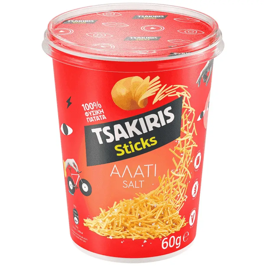 TSAKIRIS CUP STICKS SALT 60GR