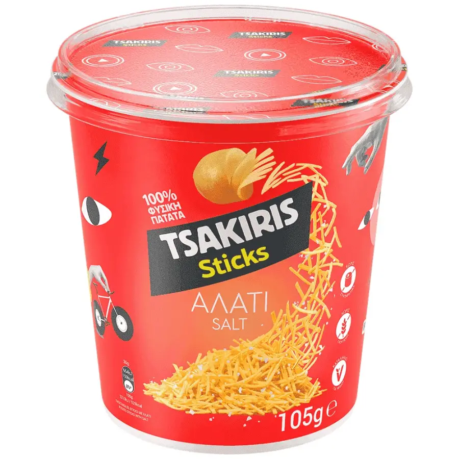 TSAKIRIS STICKS CUP SALT 105GR