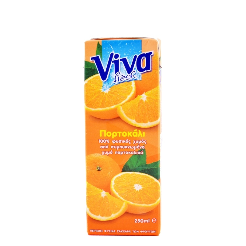 VIVA FRESH ΦΥΣΙΚΟΣ ΧΥΜΟΣ ΠΟΡΤΟΚΑΛΙ 250ML