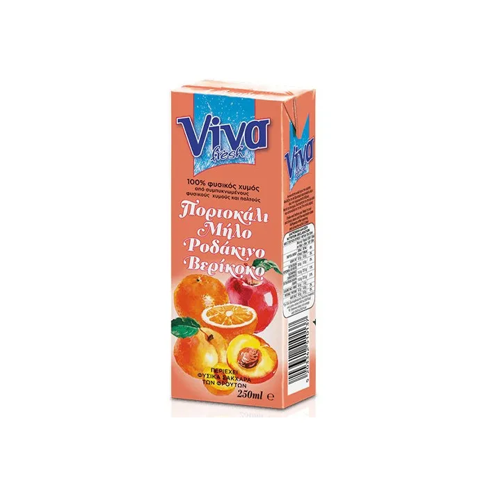 VIVA FRESH ΒΕΡΥΚΟΚΟ ΜΗΛΟ ΠΟΡΤΟΚΑΛΙ  ΡΟΔΙ 250ML