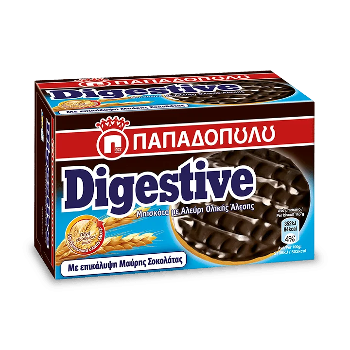 DIGESTIVE ΜΕ ΜΑΥΡΗ ΣΟΚΟΛΑΤΑ 200ΓΡ