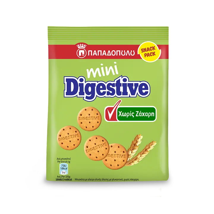 DIGESTIVE MINI ΧΩΡΙΣ ΖΑΧΑΡΗ 10Χ70ΓΡ