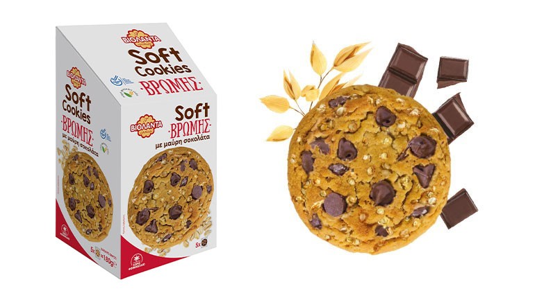 ΒΙΟΛΑΝΤΑ SOFT COOKIES ΒΡΩΜΗΣ ΜΑΥΡΗΣ ΣΟΚΟΛΑΤΑΣ 180ΓΡ