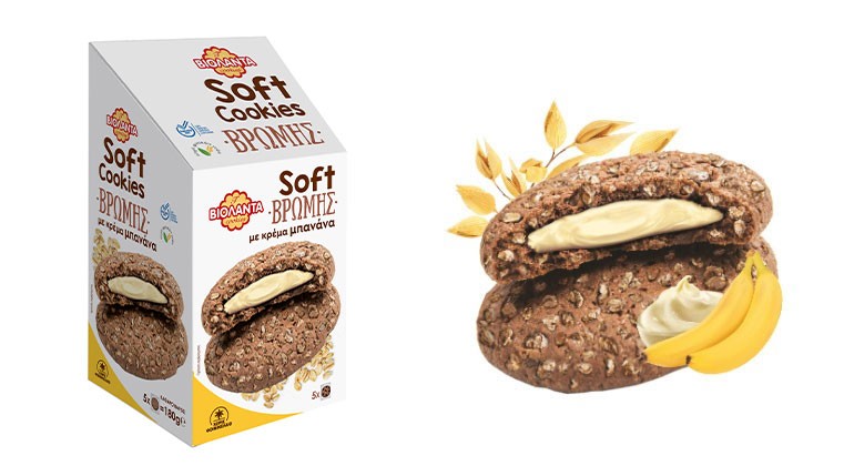 ΒΙΟΛΑΝΤΑ SOFT COOKIES ΒΡΩΜΗΣ ΜΕ ΜΠΑΝΑΝΑ 180ΓΡ