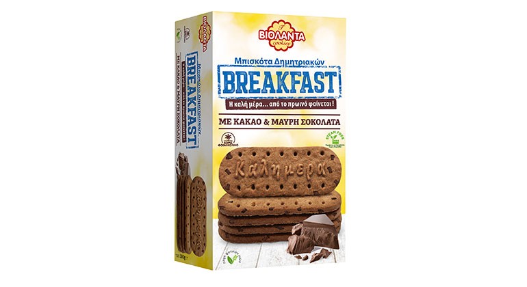 ΒΙΟΛΑΝΤΑ BREAKFAST ΚΑΚΑΟ & ΜΑΥΡΗ ΣΟΚΛΑΤΑ 180ΓΡ