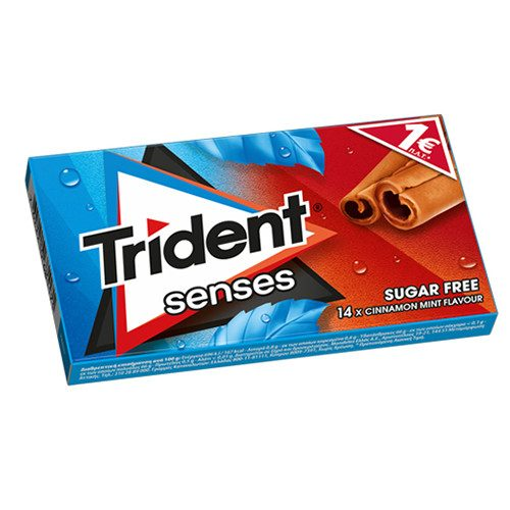 TRIDENT SENSES CINNAMON MINT 27GR