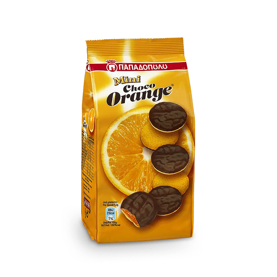 CHOCO ORANGE ΜΙΝΙ ΜΠΙΣΚ. 100ΓΡ(ΠΑΠΑΔΟΠ)
