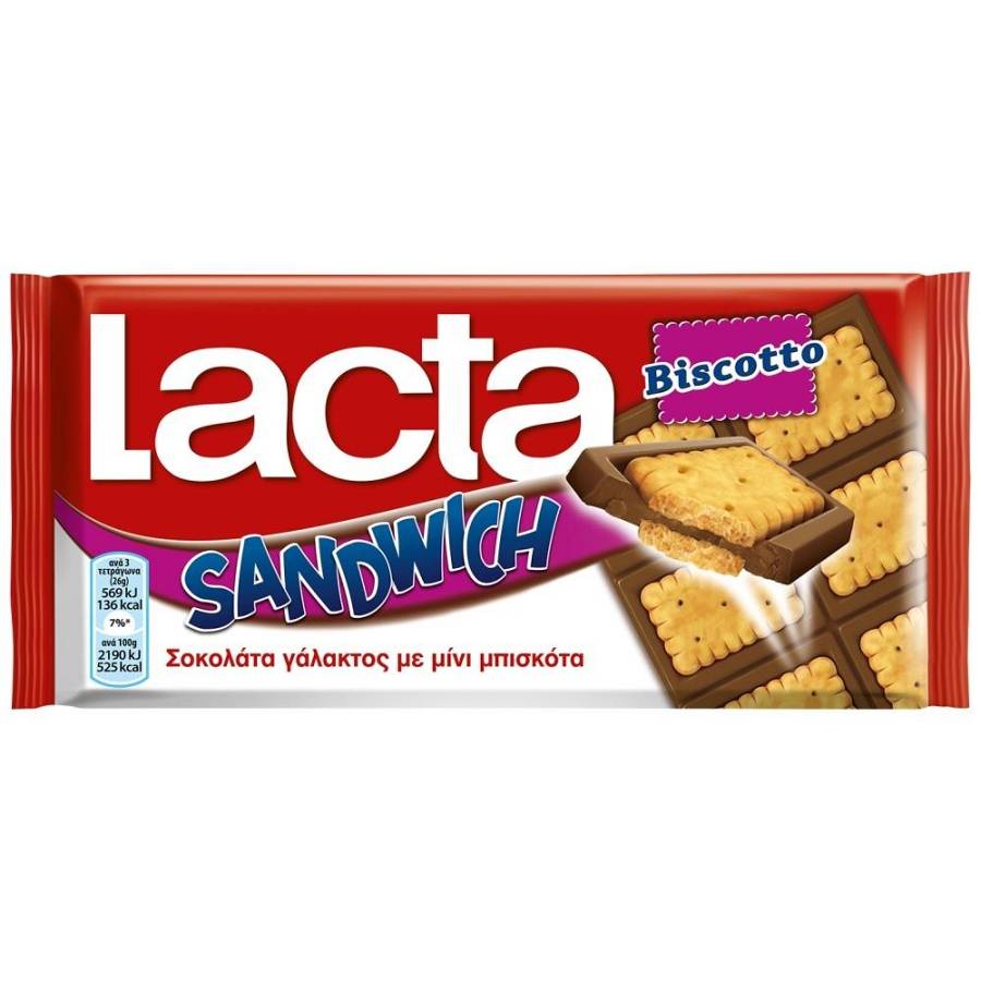 LACTA SANDWICH BISCOTTO 87GR