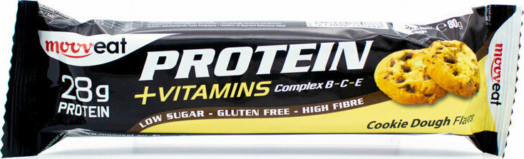 MOOVEAT 28G PROTEIN/VITAMINS COOKIE DOUGH 80GR