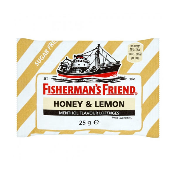 FISHERMANS FRIEND HONE0Y & LEMON SUGAR FREE 25GR