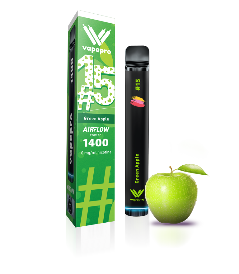 VAPE 1400 PUFFS GREEN APPLE Ν15
