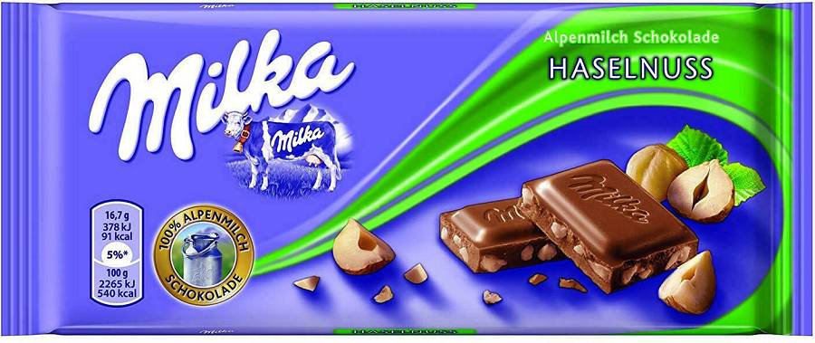MILKA CRUSHED HAZELNUT 100GR